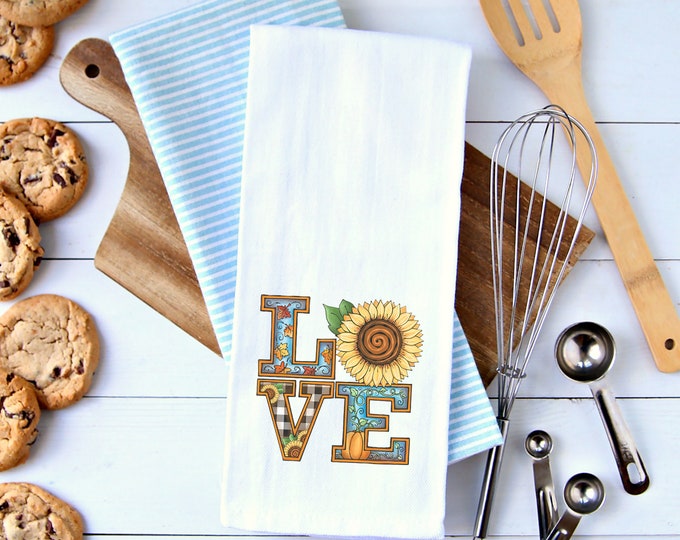 Autumn LOVE Kitchen Tea Towel