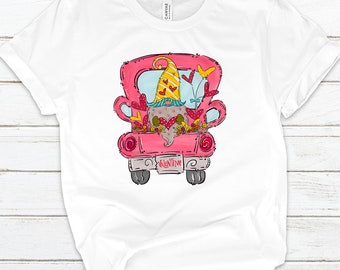 Valentines Pink Truck Gnomie - Available up to 3X