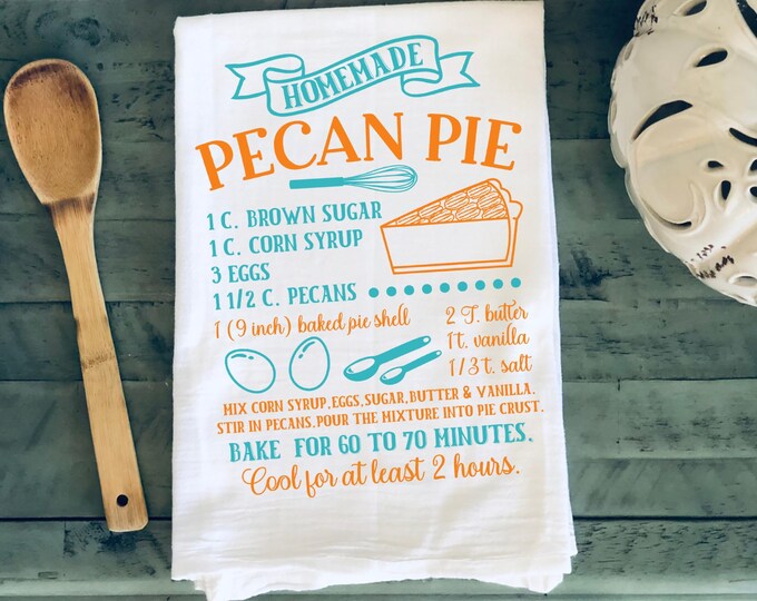 Whimsy Farm House Style Pecan Pie Recipe Towel