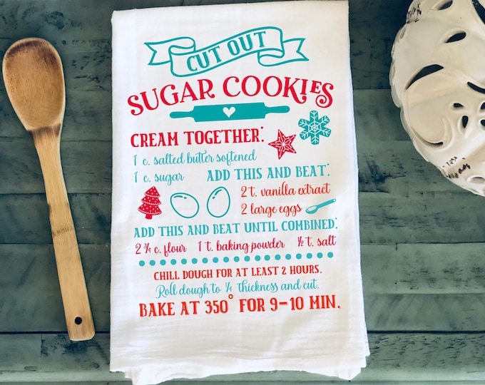 Whimsy Farm House Style Sugar Cookie Recipe Towel
