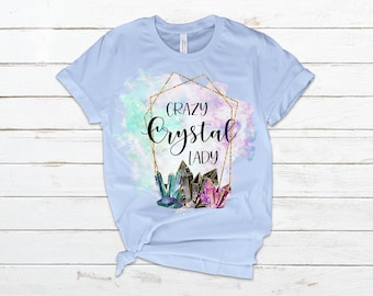 Crazy Crystal Lady t-Shirt Avail in 5 Coors up to size