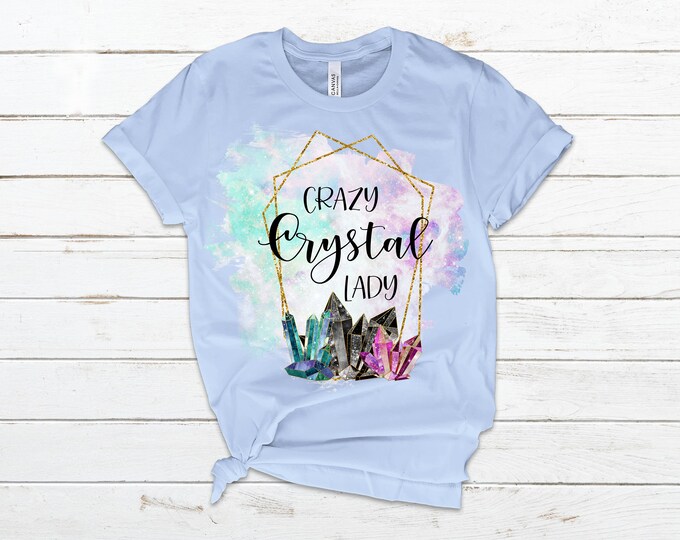Crazy Crystal Lady t-Shirt Avail in 5 Coors up to size