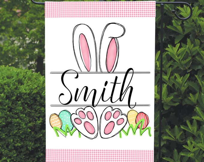Hoppy Easter! Customizable Garden Flag