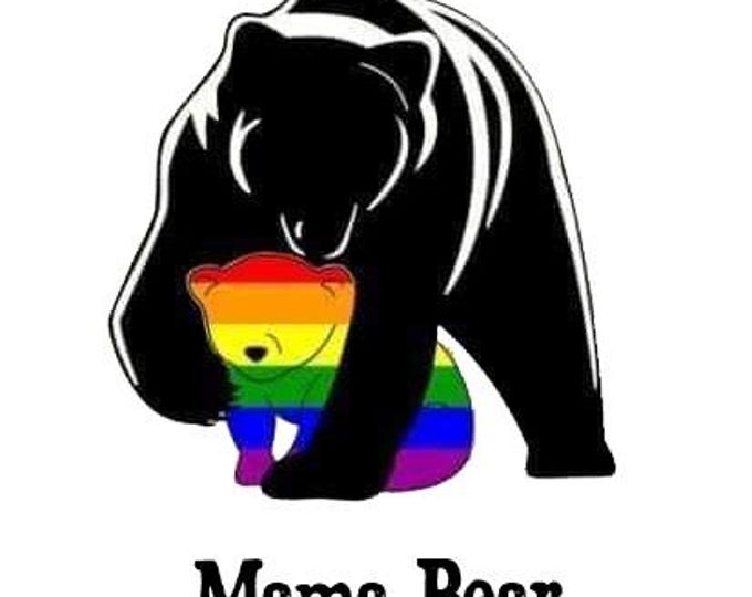 Guardian Mama Bear: LGBT Pride Die-Cut Sticker