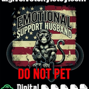 Esposo de apoyo emocional No acariciar PNG svg Meme de mono divertido Humor Cita Broma de relación sarcástica Diseño png Clipart (Descarga digital)
