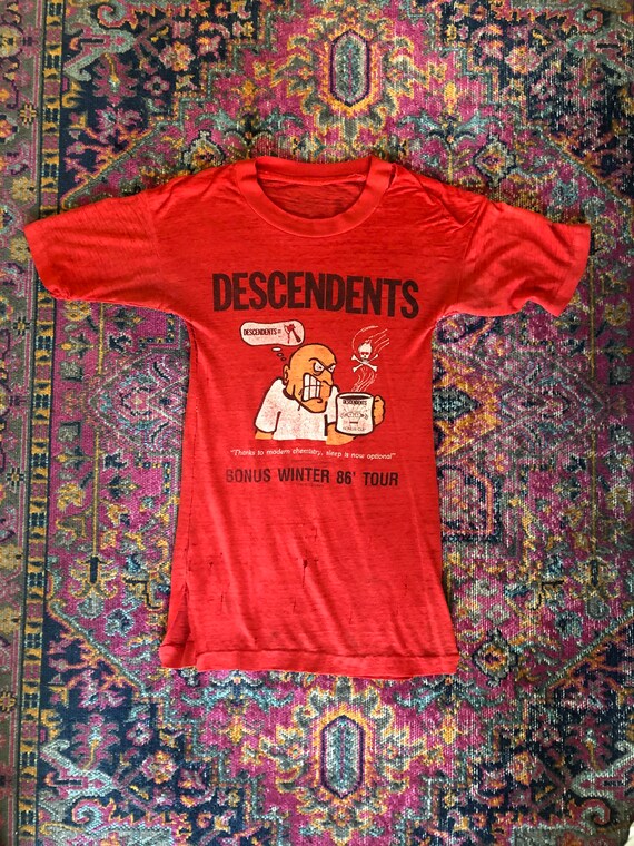 Descendants vintage 1986 tour band tee sz S