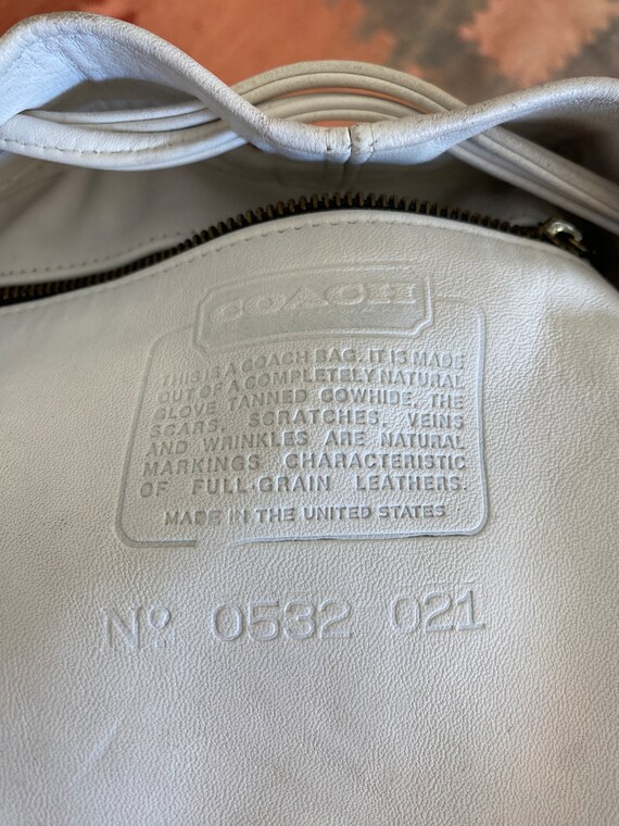 Vintage Coach white bucket bag Gem
