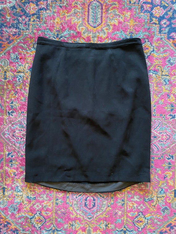 80s Thierry Mugler black mini skirt sz 8