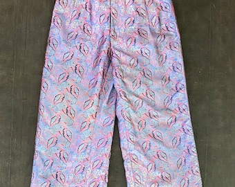 Vintage silk paisley crop trousers size S