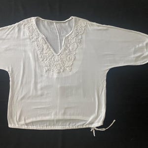 Vintage cotton drawstring top size M