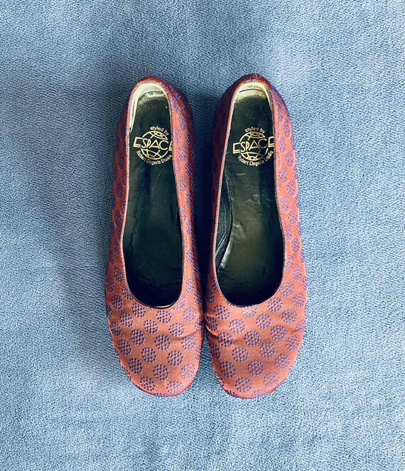 90’s Espace Robert Clergerie dotted ballet flat s… - image 2