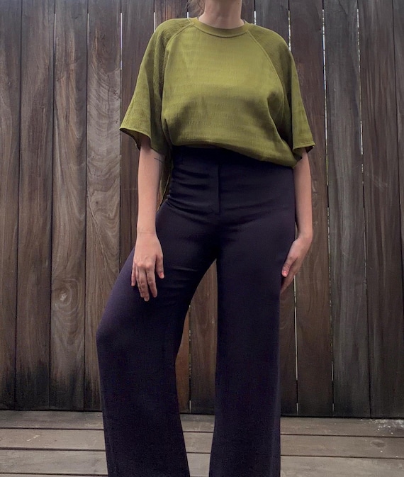 Emporio Armani, 80’s Emporio Armani herringbone plum trousers size 8