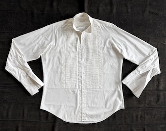 80’s Calvin Klein white tuxedo shirt size L men’s/XL women’s