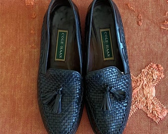 80’s Cole Haan black tasseled loafers size 8.5