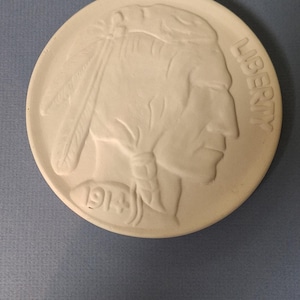 Coins, Paint Your Own Ceramics Ready to Paint bisque