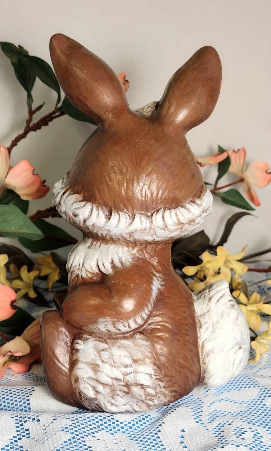 Happy Brown Bunny Rabbit, Ceramic Figurine - Etsy
