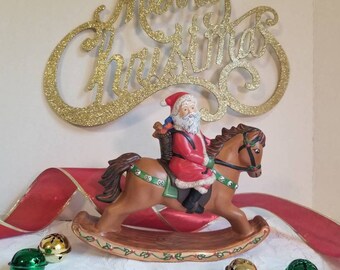 Santa Rocking Horse - Etsy