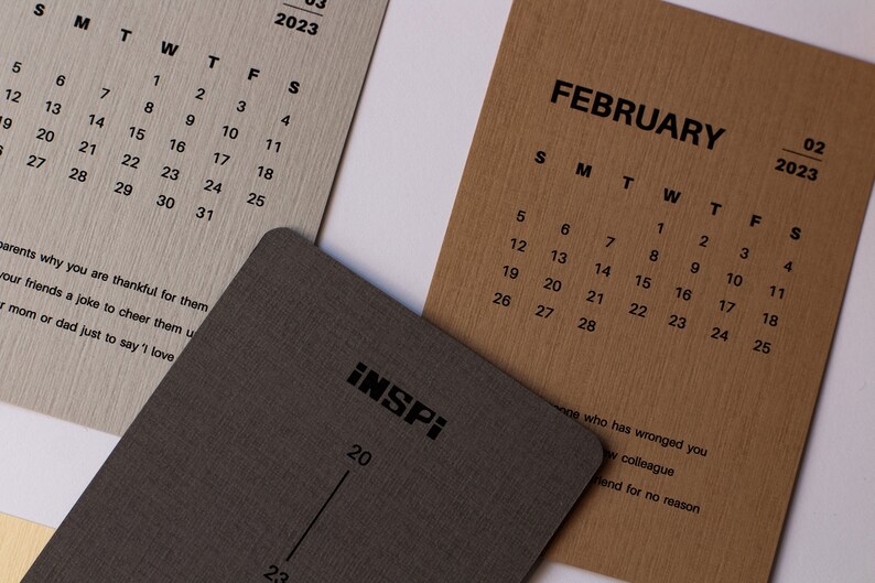 2023 Desk Calendar Mini Desk Calendar 2023 Monthly Etsy