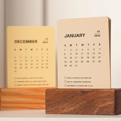 2023-desk-calendar-mini-desk-calendar-2023-monthly-etsy