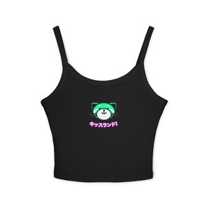 The Weeknd Oxcy Panda Grafik Tank Top, Spaghetti Strap Top für Frauen, trendige Sommerkleidung, süßes Geschenk für Musikliebhaber, gemütliche Freizeitkleidung
