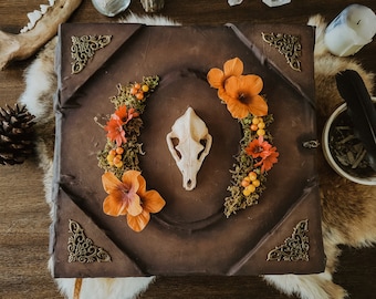 Libro de hechizos hecho a mano, Libro de las Sombras de la Bruja, Grimorio de Bruja, Diario de hechizos de brujería rellenable, Libro Wiccan, Libro Pagano