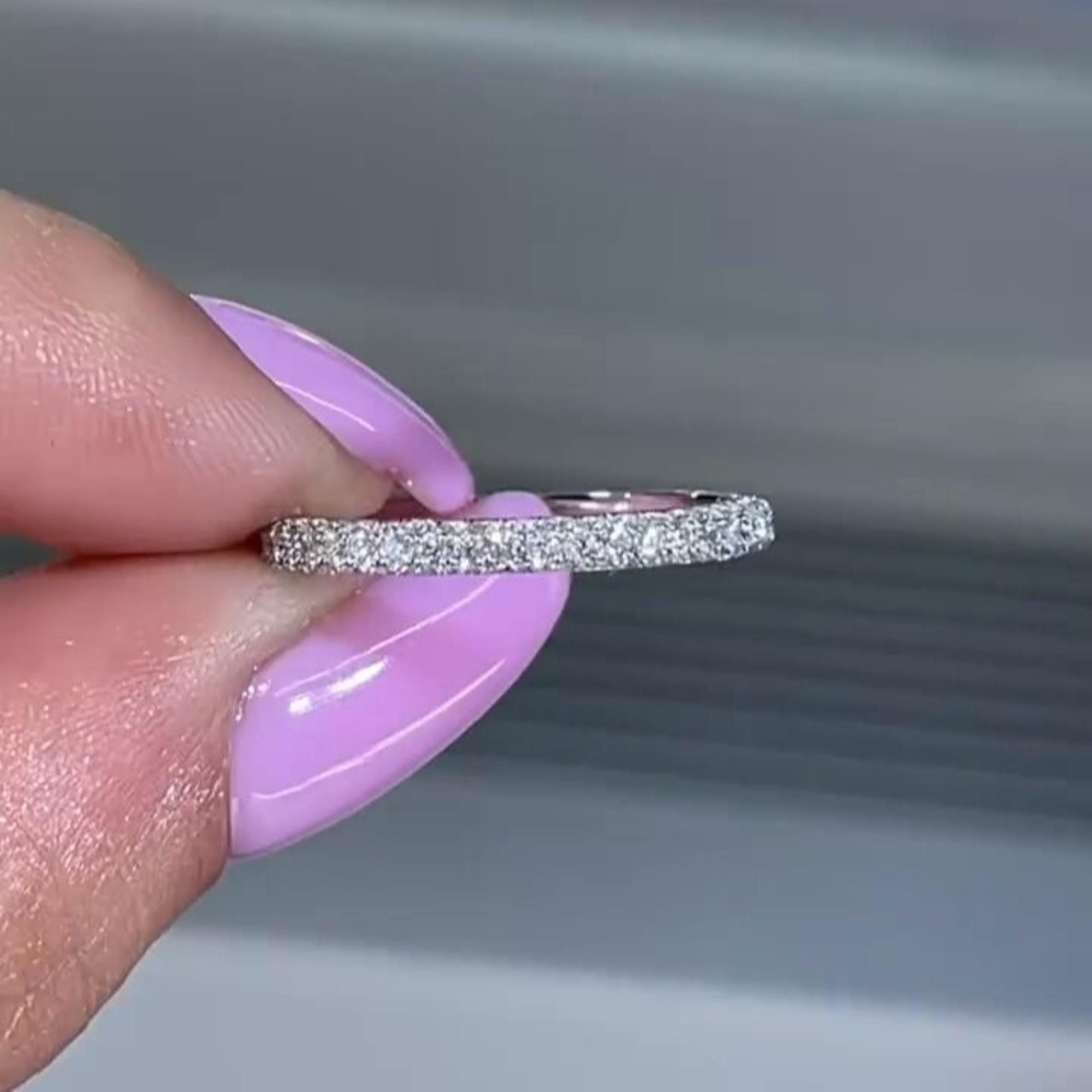 Rosec Jewels 3.50 Ct Tw Moissanite Eternity Wedding Band - D Color VS1 Clarity In 14K/18K Gold - View #3