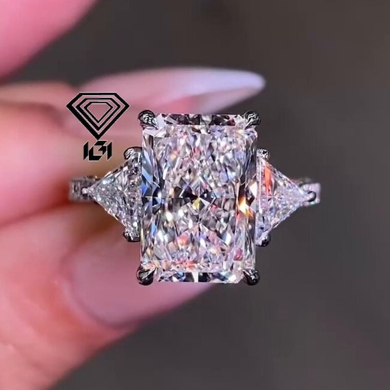 Carat Radiant Cut Lab Grown Diamond Engagement Ring: Hidden