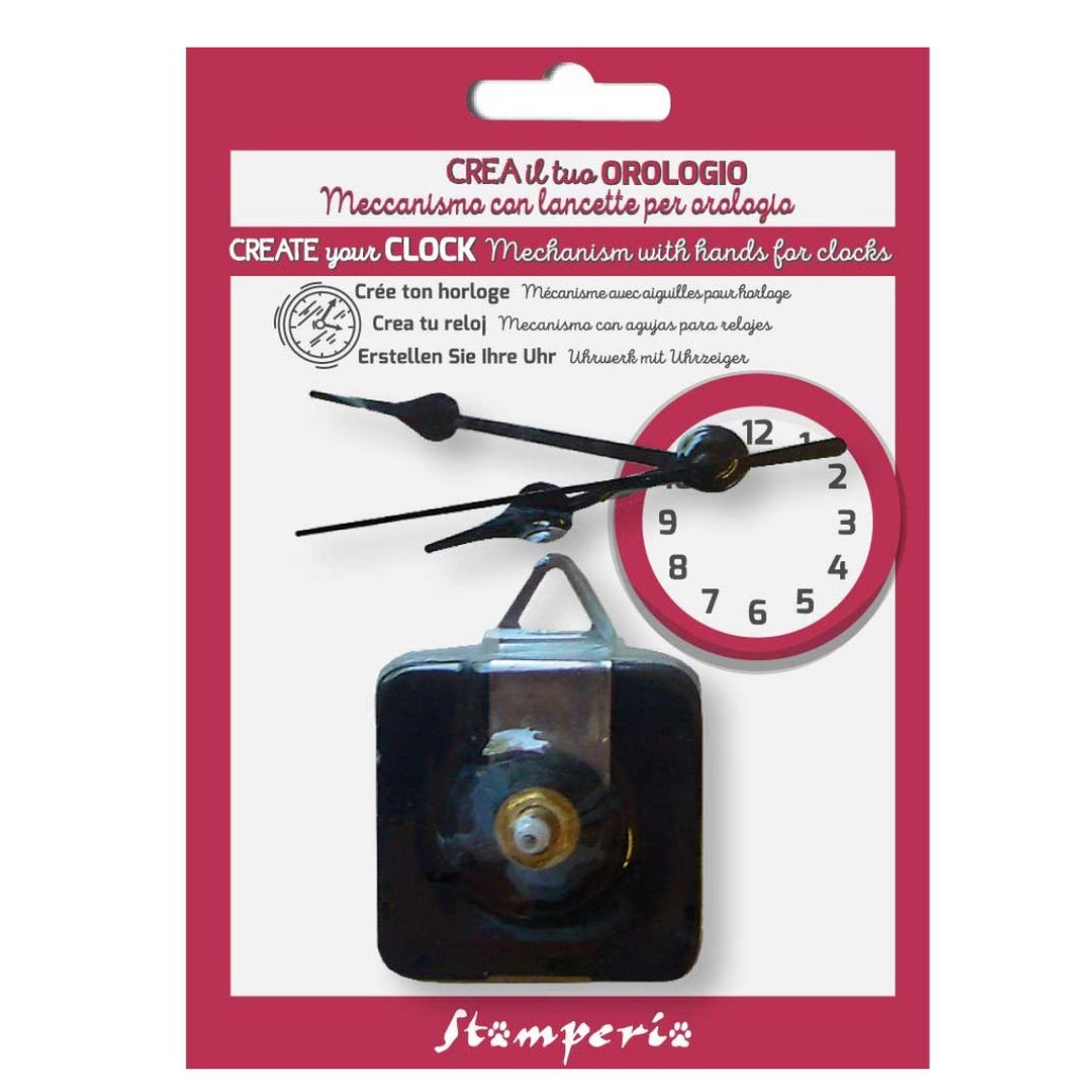 Clock Parts Kit Mechanism And Hands 6/8/9cm Etsy