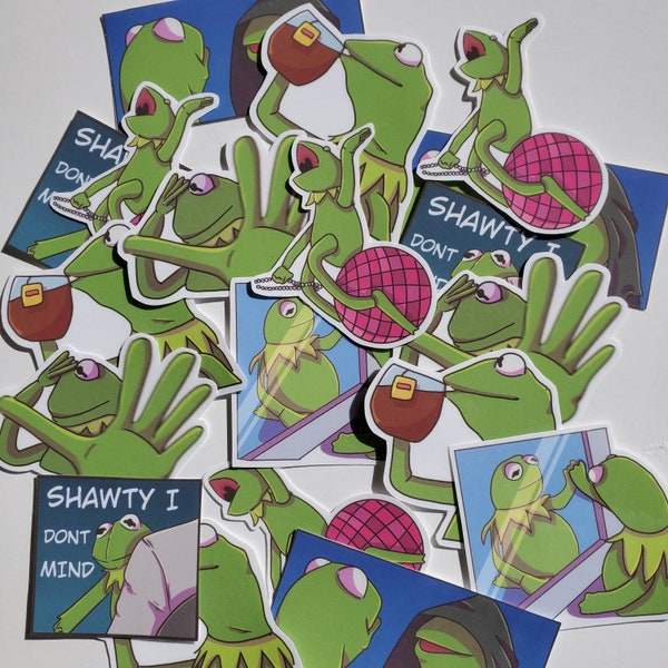 Cursed Kermit Meme Stickers