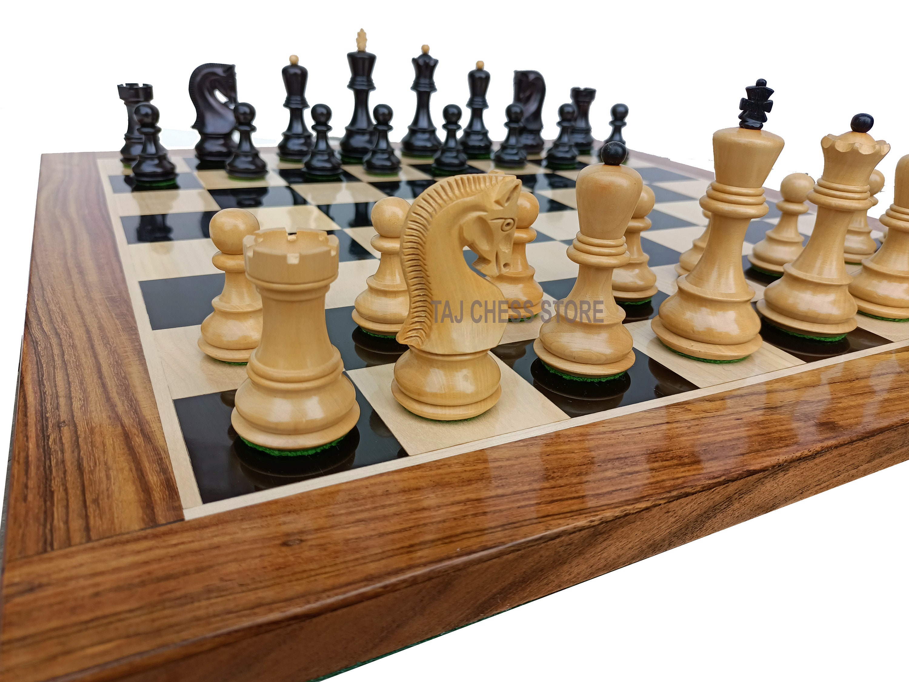 Ebony and Walnut Highclere Luxury Chess Set