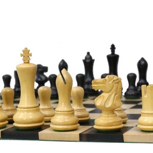 3.1 Empire Series Set di scacchi in legno con pesi con 2 regine extra - Scacchi unici con scacchiera arrotolabile e scatola portaoggetti - Taj Chess Store