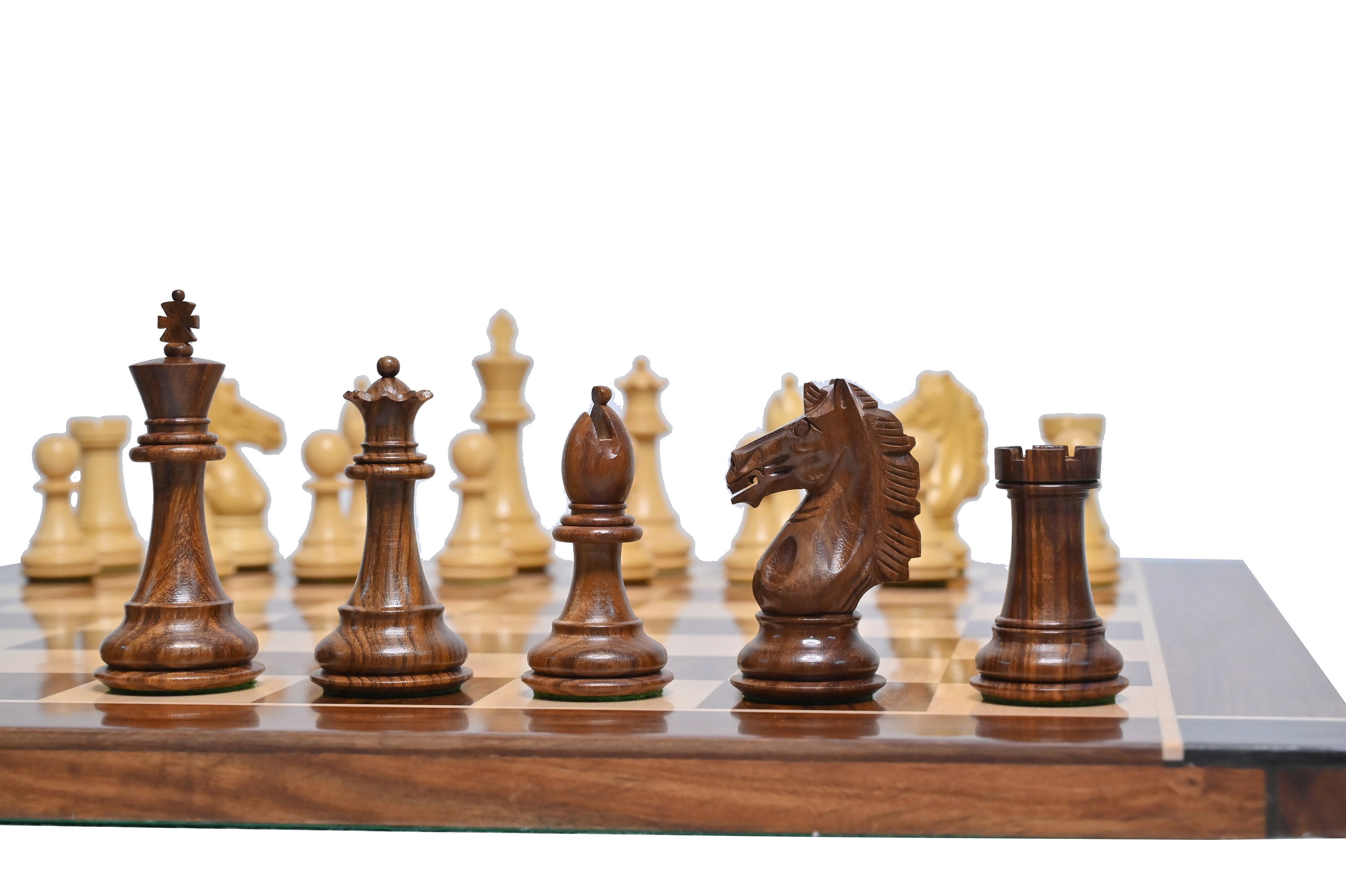  LuckyWish Large Wood Chess Pieces,4.3 Inch King,Chess Pieces  Only, No Board : Toys & Games