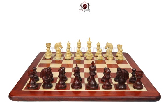 The Study Tournament Plastic Chess Pieces & Roll Up Chess Board Combo -  3.1 King