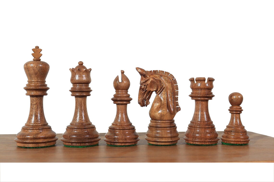 3.7" Imperial Staunton Chess Set | Luxury Chess Pieces Only | Double ...