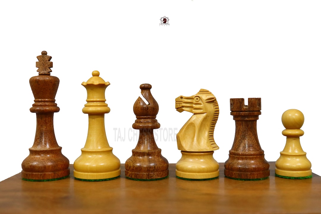Wooden Chess Only 32 Standard Championship Staunton Wooden Chess 10 Cm  Crown Prince Object Pouch Leather Chess Board