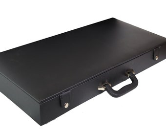 Brief Case Style Coffer Storage Box For 3.6"- 4.1" King Chess Pieces- Luxury Chess Pieces Storage Box