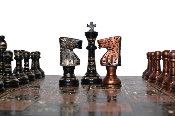 12 Handcrafted French Lardy Edition Metal Chess Pieces & - Etsy Canada