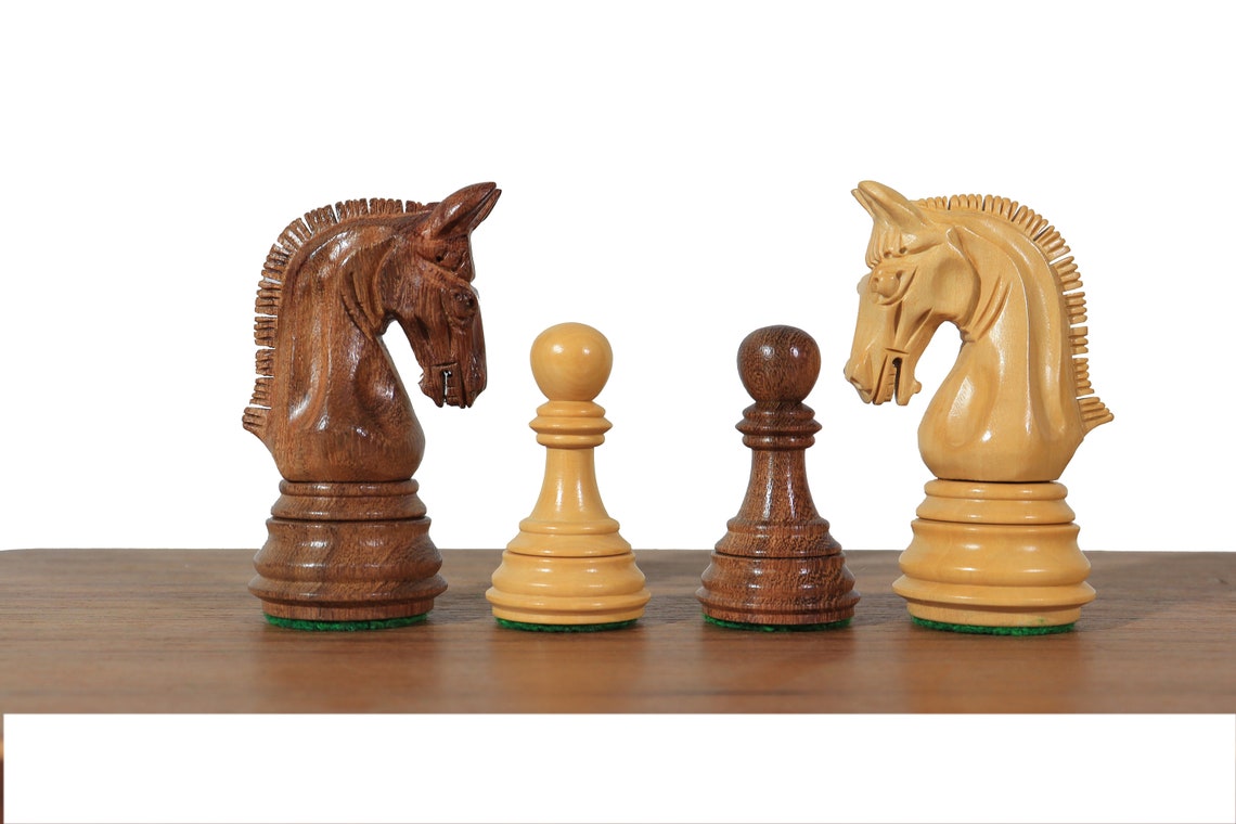 3.7" Imperial Staunton Chess Set | Luxury Chess Pieces Only | Double ...