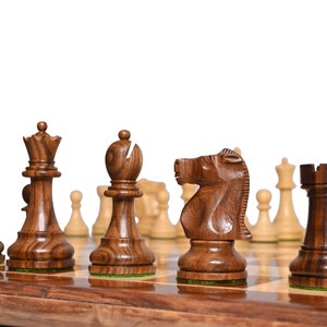 1972 Reproduzierte Fischer Spassky Staunton Schachfiguren Satzgewichtete Schachfiguren mit 21 &quot;&quot;Massivholz-Luxus-Schachbrett 3,7&quot;&quot; König.&quot;