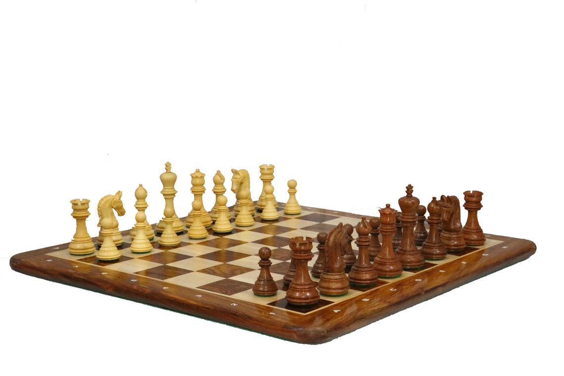 3.7" Imperial Staunton Chess Set | Luxury Chess Pieces Only | Double ...