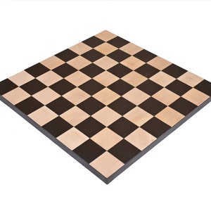 Borderless Ebony Wood End Grain Chess Board | 50 MM Square | Minimalist Design | Taj Chess Store