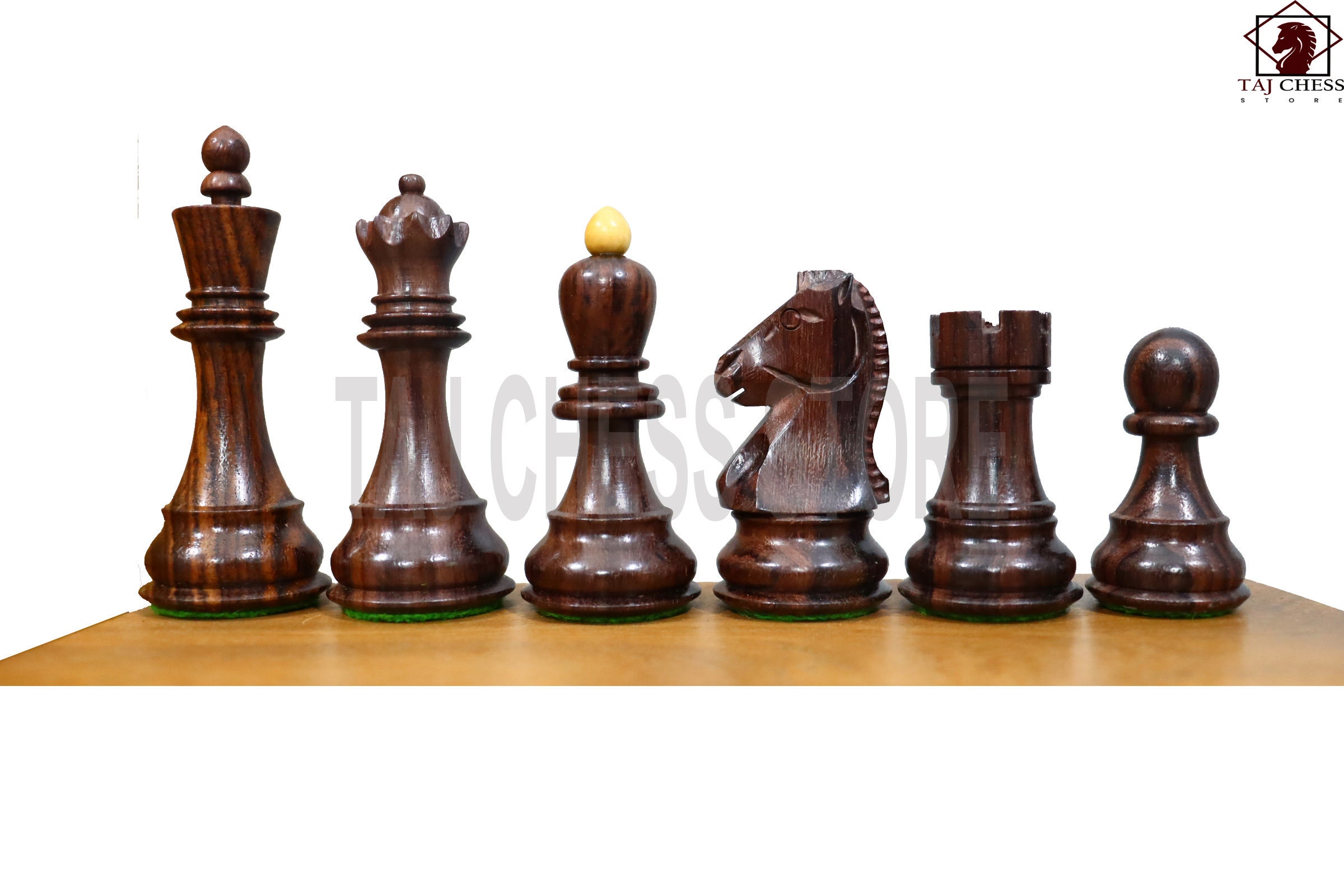 Dubrovnik Chess Pieces in Rosewood Reproduction of 1950 Bobby -   Portugal