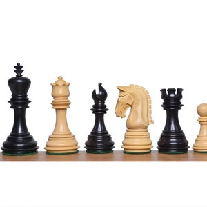 3.7&quot; Imperial Staunton Chess Set / Solo pezzi degli scacchi di lusso / Doppio peso con 2 regine extra / Pezzi degli scacchi reali