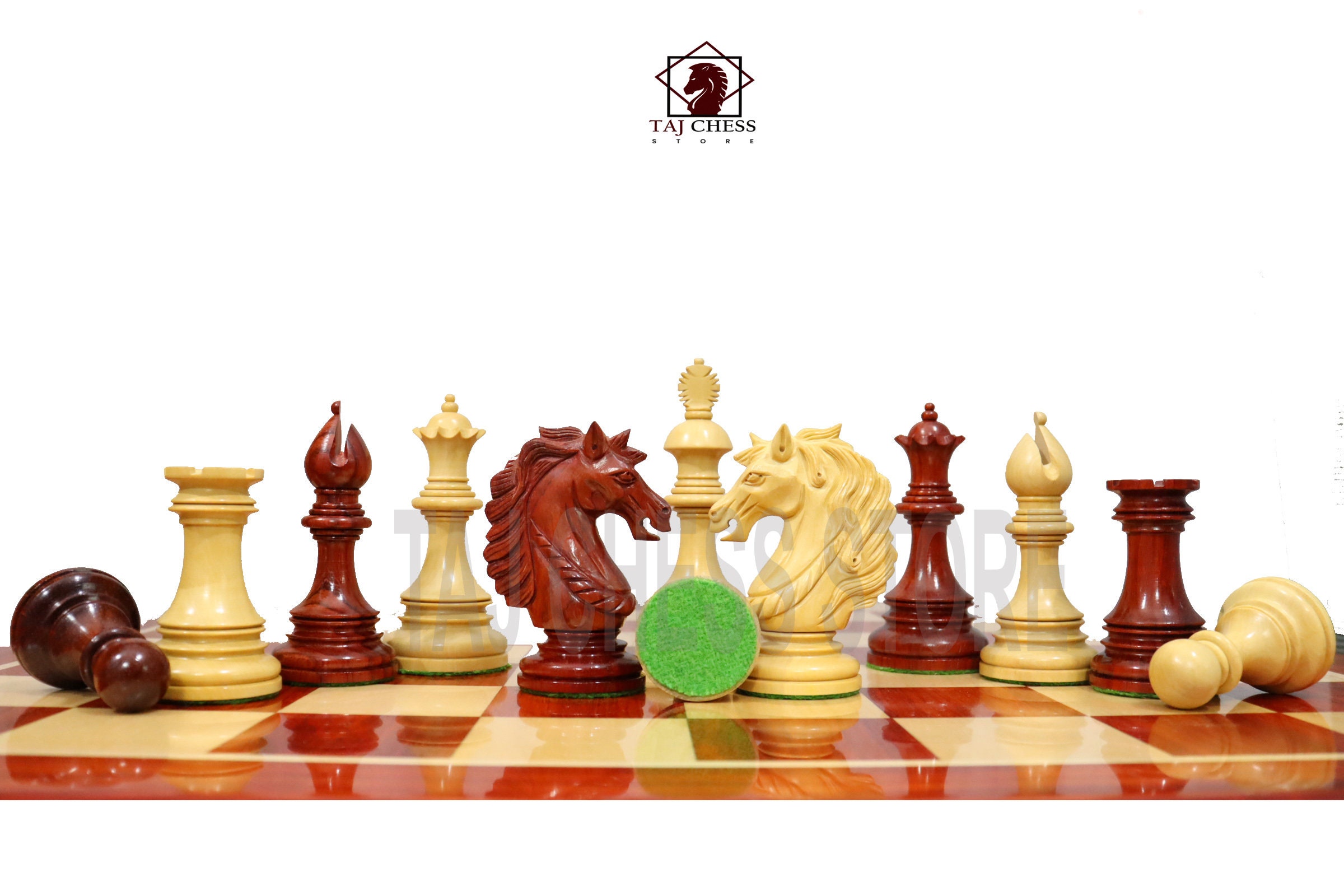 アラゴン ナイト 高級チェス セット | 手作りチェス ピースのみ | 4.3