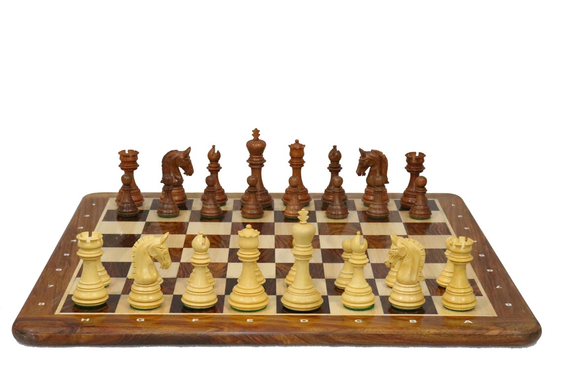 3.7" Imperial Staunton Chess Set | Luxury Chess Pieces Only | Double ...