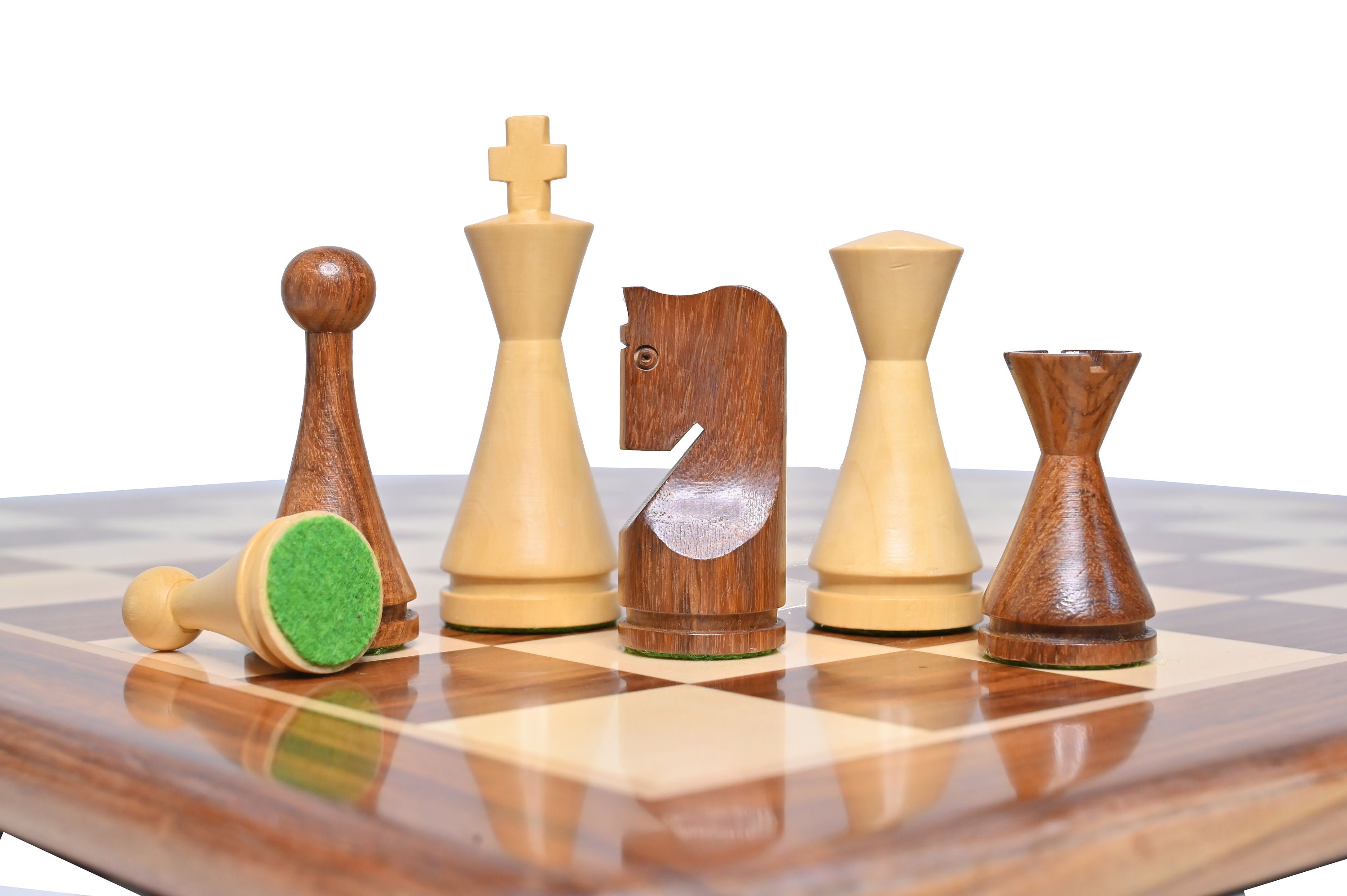 Wooden Helena Chess Set Ebonywood 20 Weighted Ebonised -  Portugal