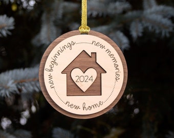 New Home Ornament, 2024 Christmas Ornament, Holiday Ornament, Stocking Tag, Gift Tag, Stocking Stuffer
