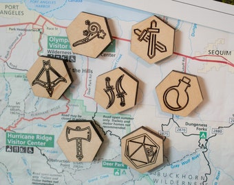 D&D Magnets, DM Gift, RPG Magnets, DnD Stocking Stuffer, Dungeons and Dragons Accessory