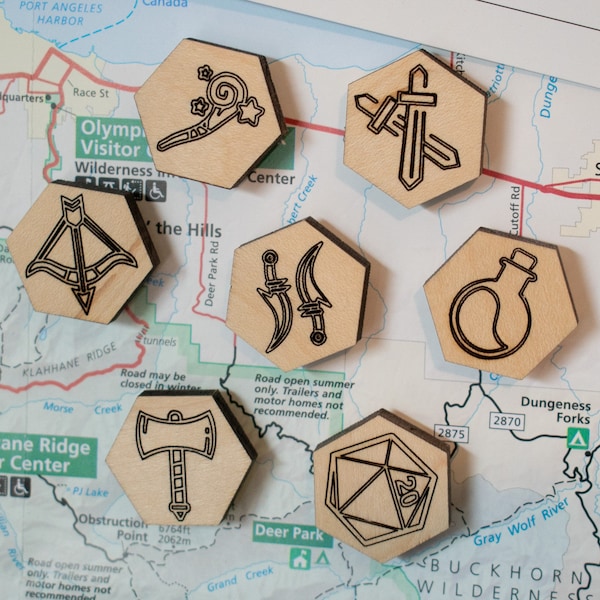 D&D Magnets, DM Gift, RPG Magnets, DnD Stocking Stuffer, Dungeons and Dragons Accessory