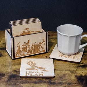 Critical Role Vox Machina D&D Coasters, Set of 8, DnD Gift for Dungeon Master or Player, Dungeons and Dragons, DM Gifts
